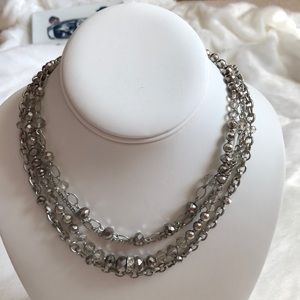 Silver statement necklace